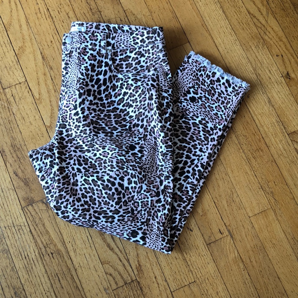 Tyler BOE Cheetah Print Jeans Woman’s Size 14 NWOT